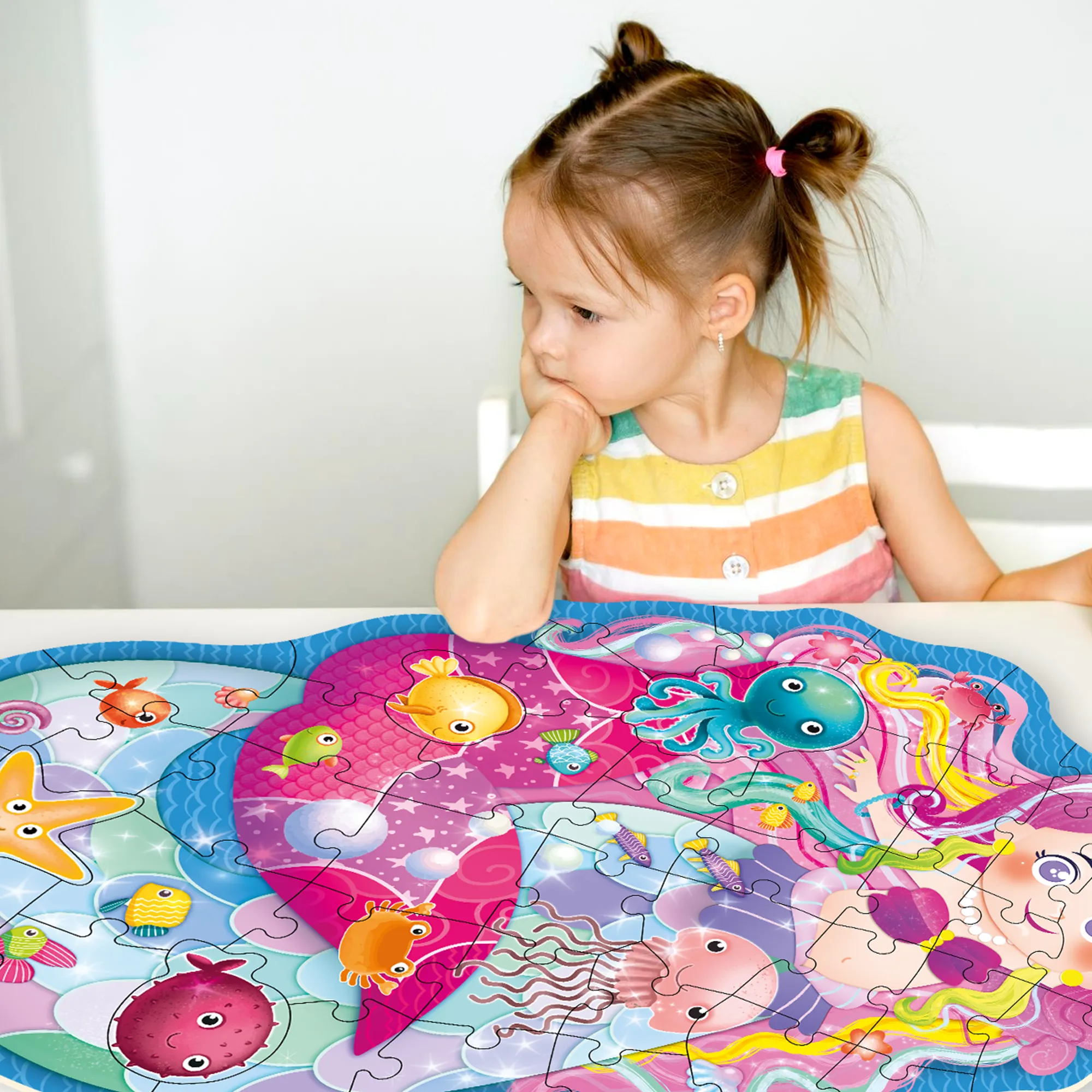 2x3 FT Shaped Giant Puzzles for Kids Ages 3-6 | Mermaid