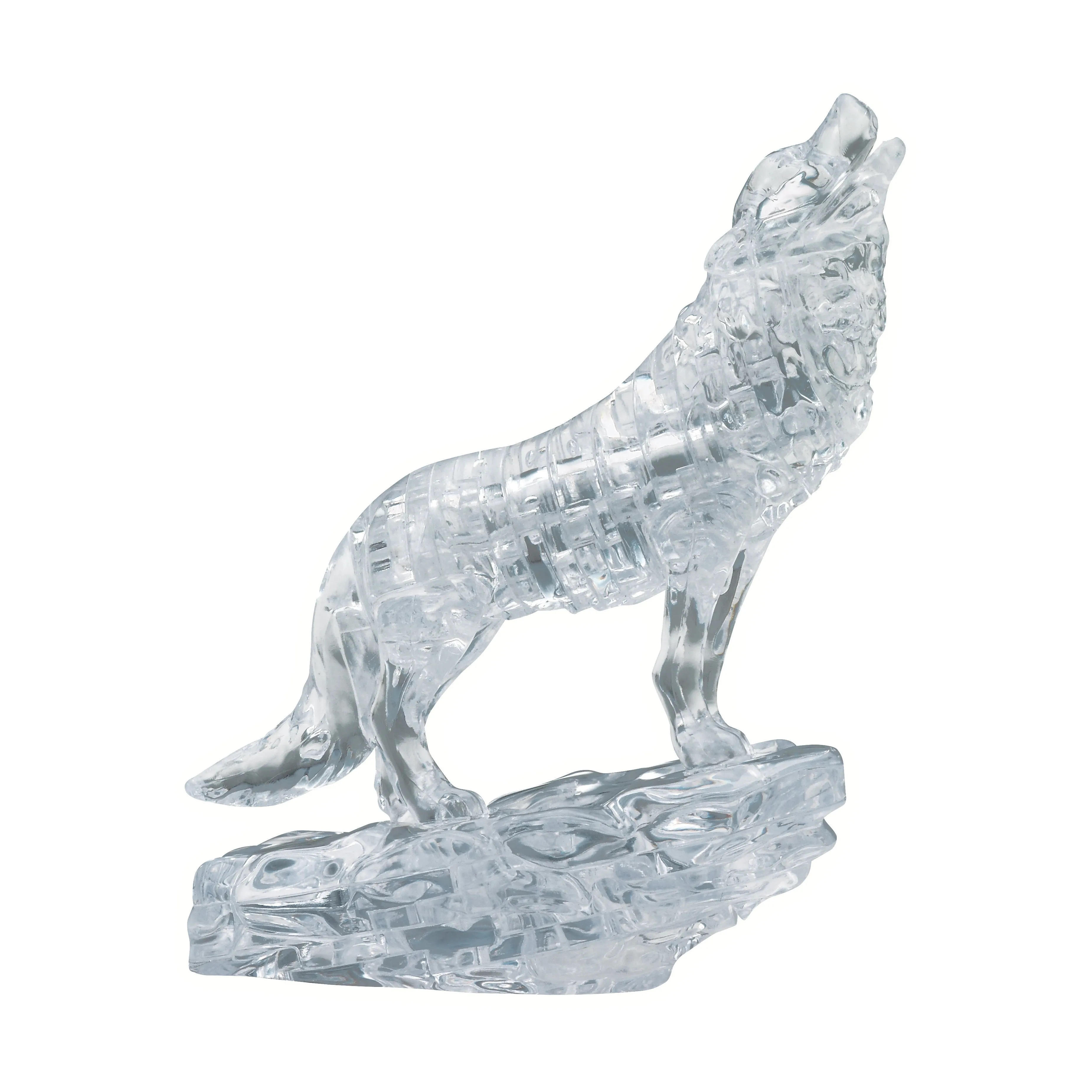 3D Crystal Puzzle - Wolf (Clear): 38 Pcs