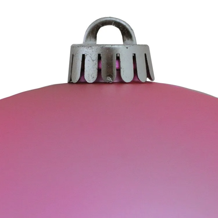 8" Pink Shatterproof Matte Orchid UV-Resistant Ball Christmas Ornament