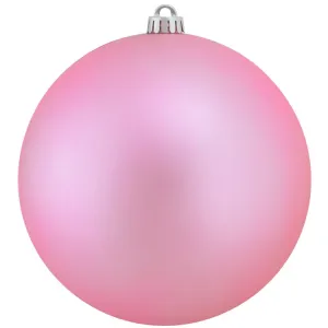 8" Pink Shatterproof Matte Orchid UV-Resistant Ball Christmas Ornament