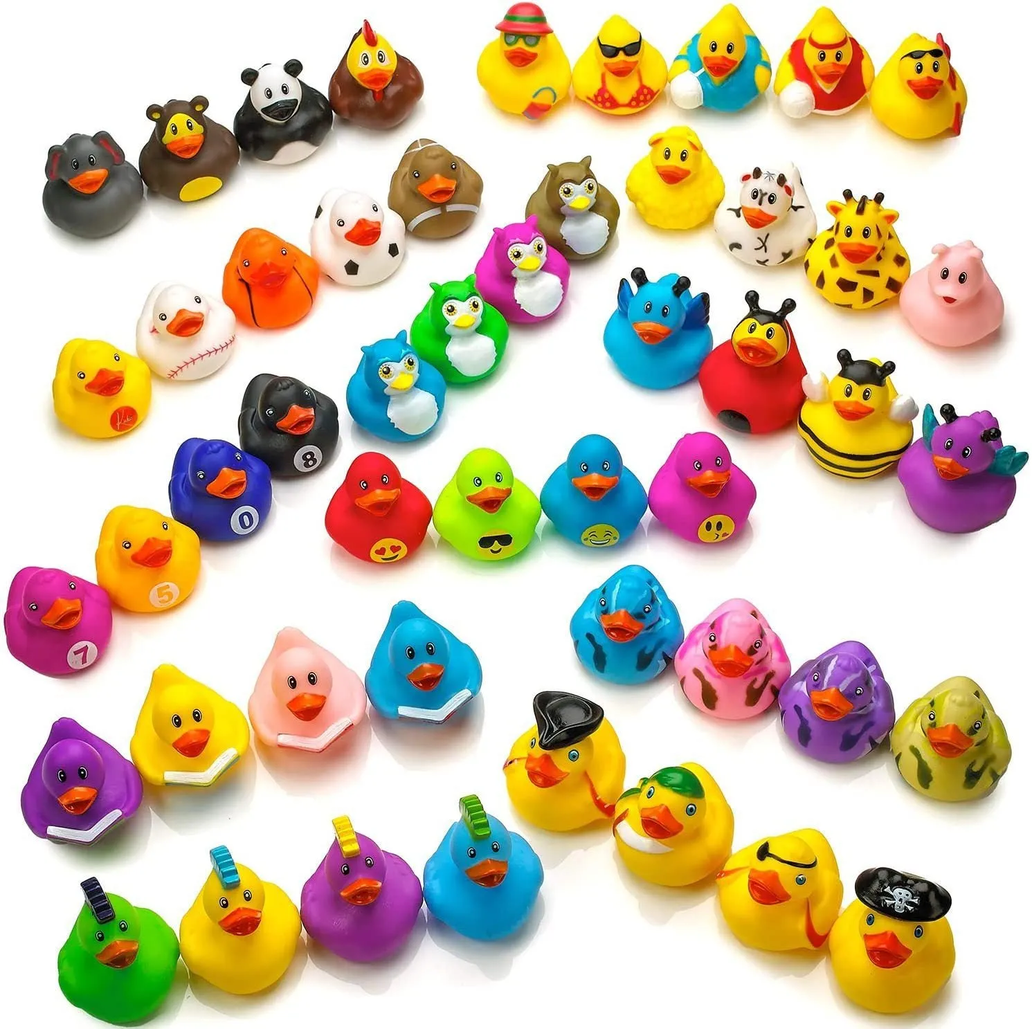 Assorted Rubber Ducks Toy Duckies for Kids and Toddlers