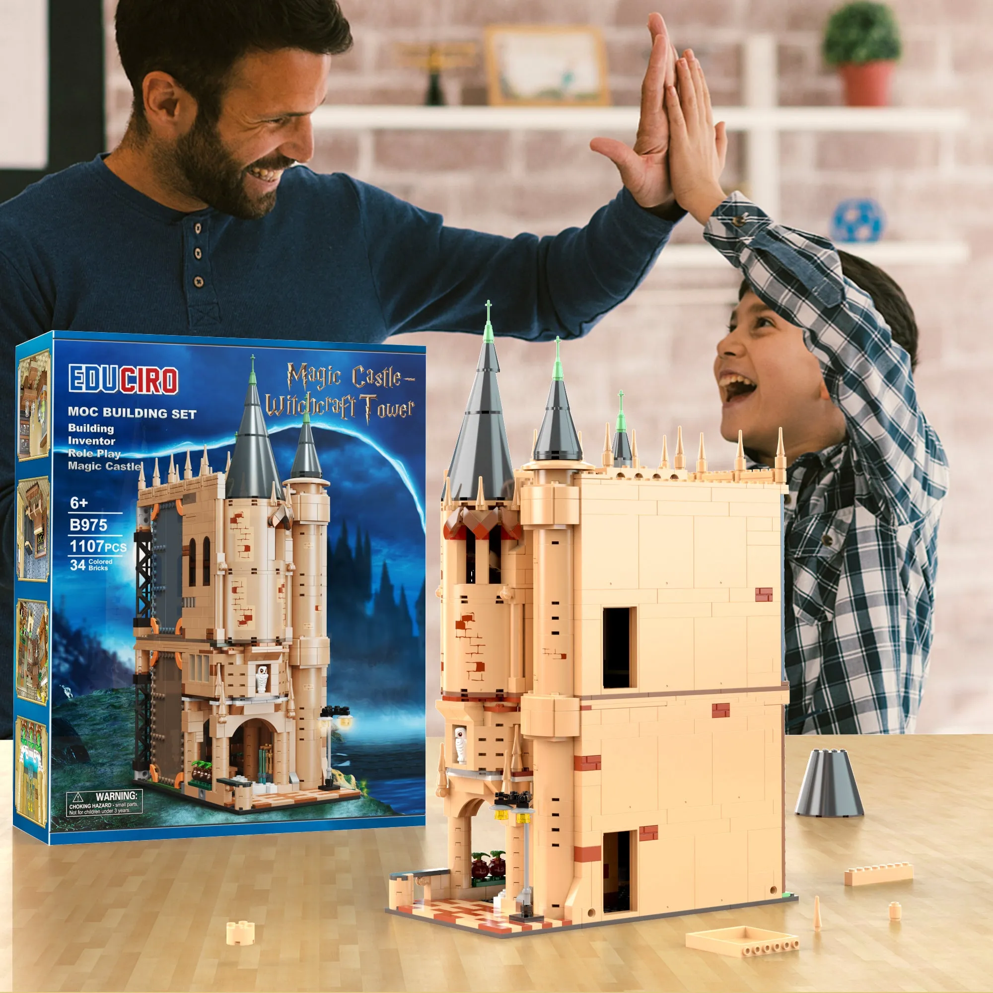 Astronomy Tower Toy Building Set, Harry Theme Castle Building Toys (1107 PCS) Build and Play for Boys Girls 8 9 10 11 12 13 14 Year Old, Gift Ideas for Harry Fans