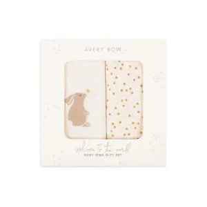 Avery Row Baby Bibs Gift Set - Wild Chamomile - Bunny