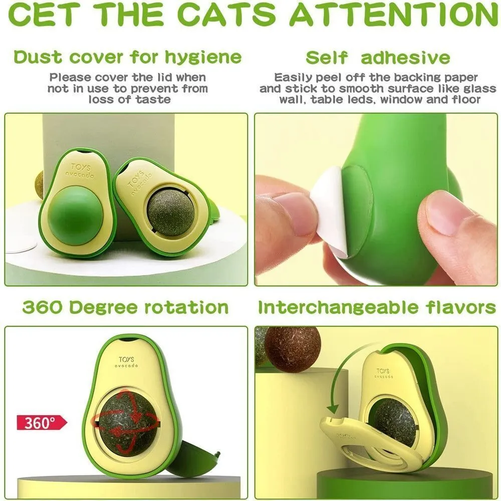 Avocado Catnip Wall Toy for Feline Fun