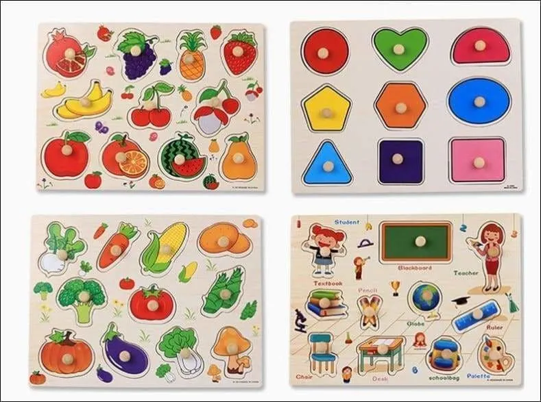 Baby Toys Montessori Wooden Toys Puzzle