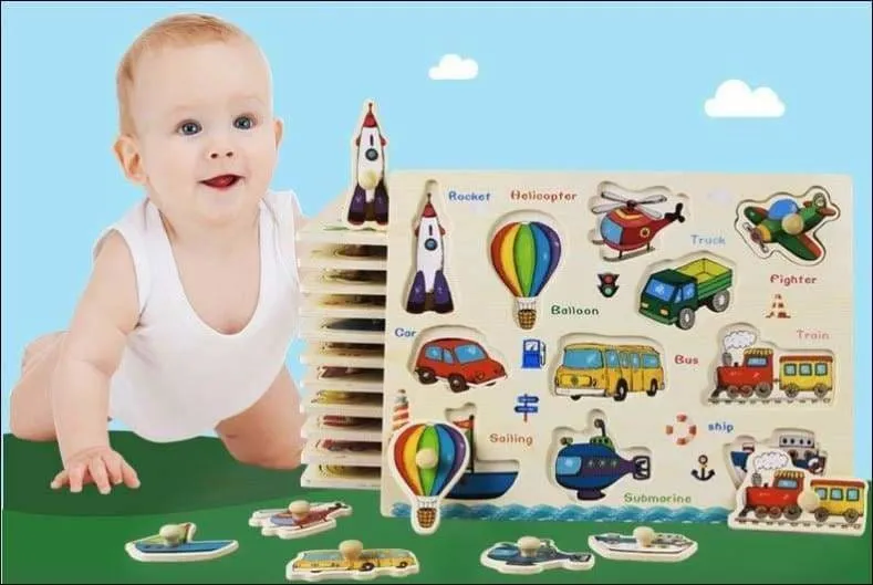 Baby Toys Montessori Wooden Toys Puzzle