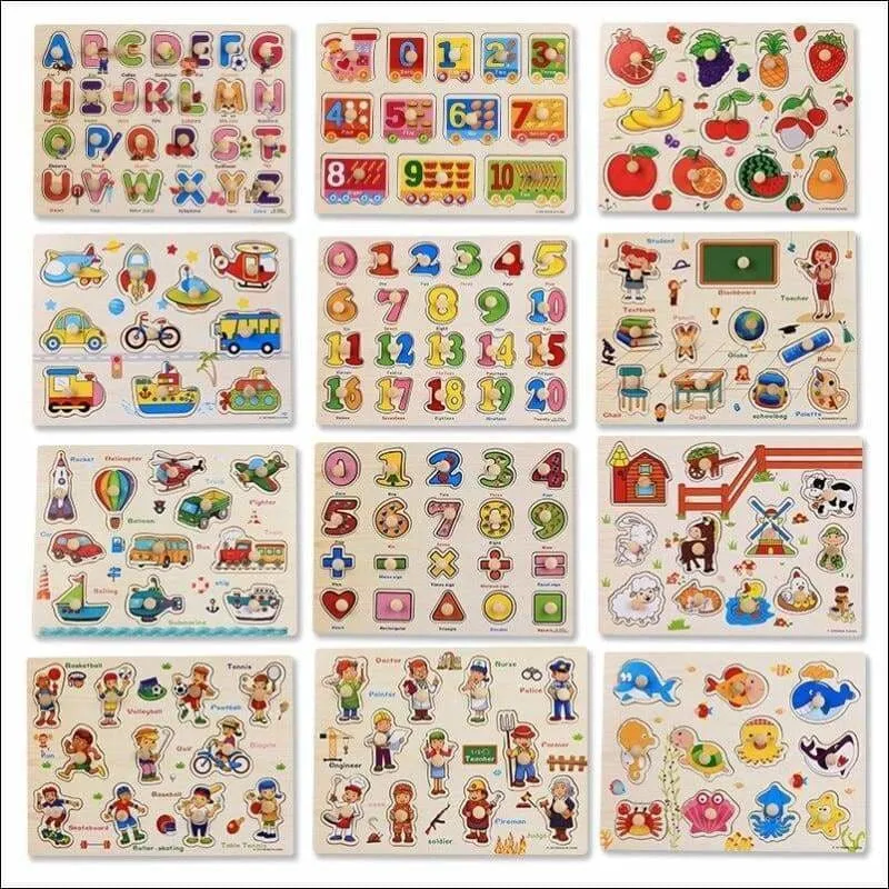 Baby Toys Montessori Wooden Toys Puzzle