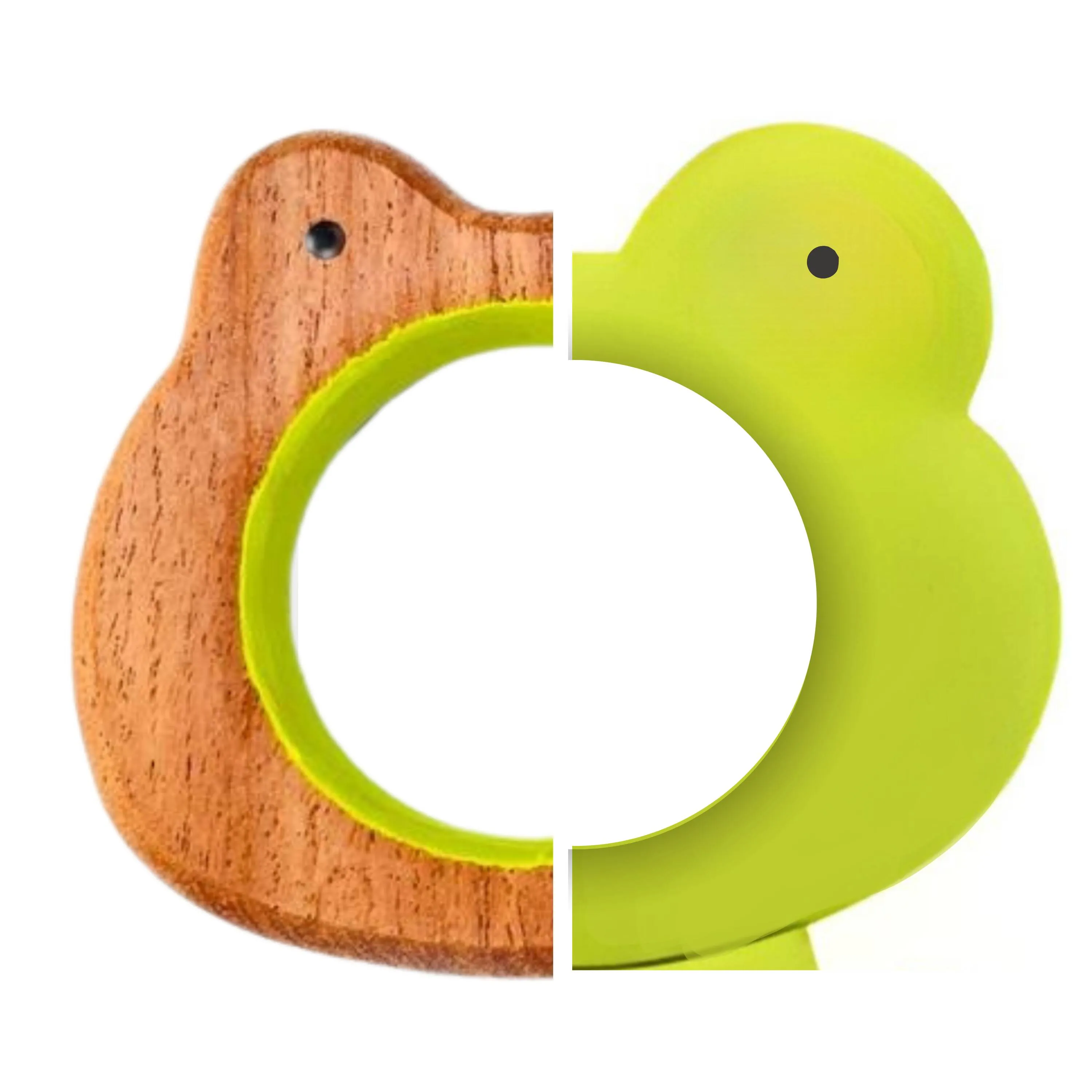 Babycov CuteFrog and Porcupine Natural Neem Wood Teethers for Babies | Natural and Safe | Goodness of Organic Neem Wood | Both Chewing and Grasping Toy | Set of 2 (Age 4  Months)