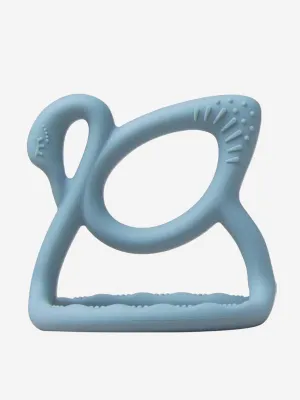 Bloom Bambini Baby Swan Teether in Blue