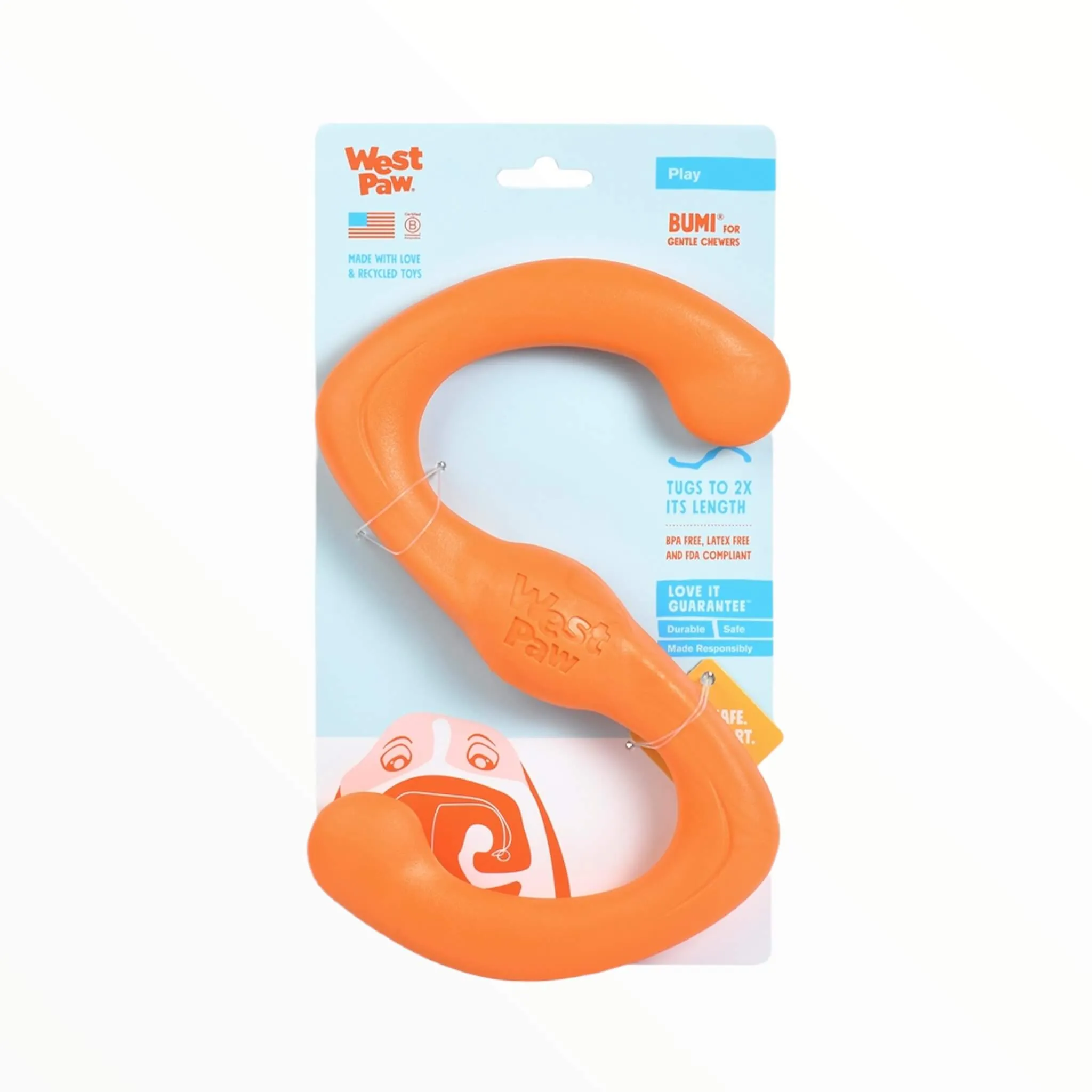 Bumi Dog Tug Toy - Tangerine