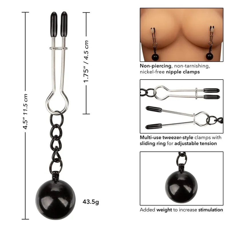 Calexotics Nipple Grips Weighted Tweezer Nipple Clamps