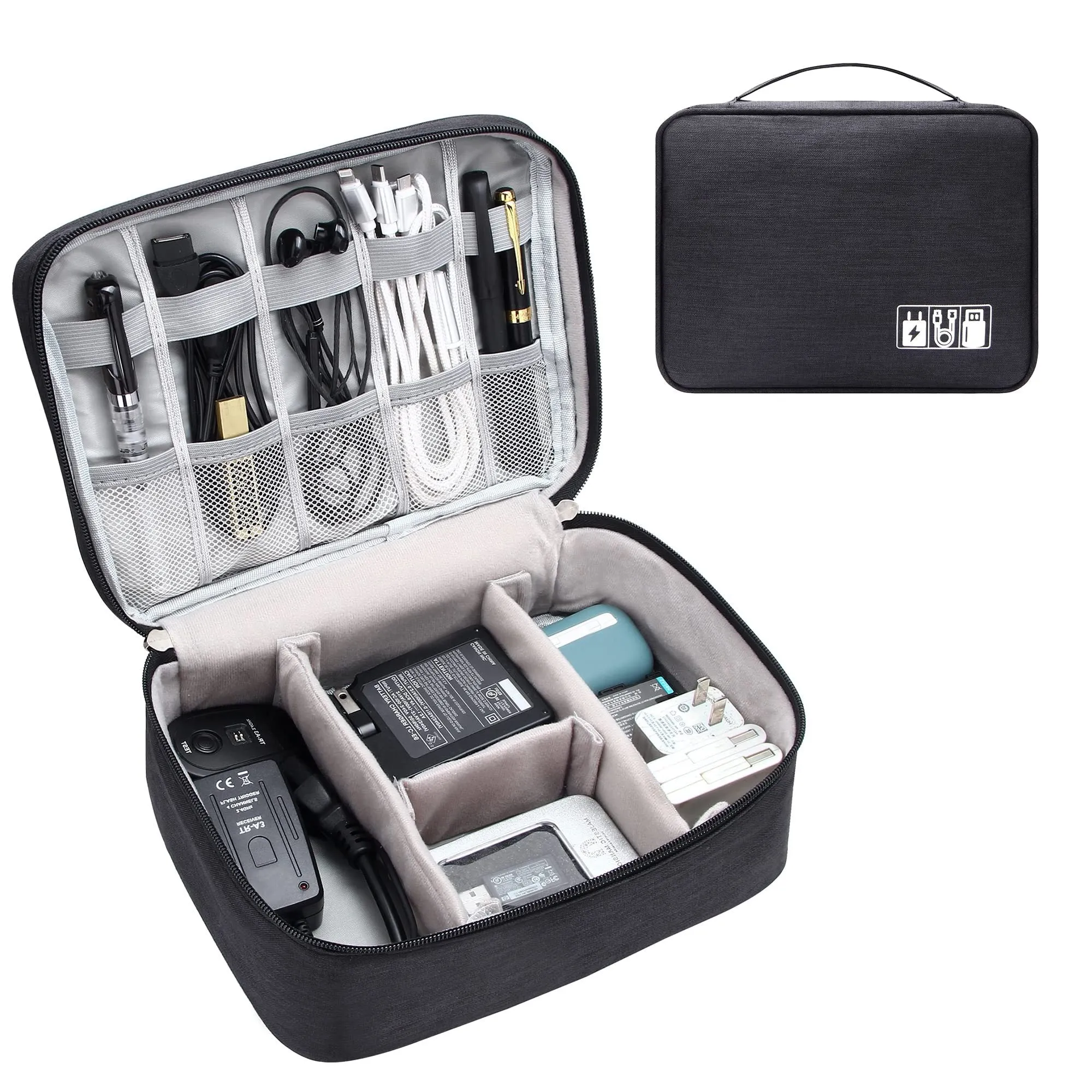 Electronics Organizer Travel Cable Organizer Bag Waterproof Portable Digital Storage Bag Electronic Accessories Case Cable Charger Organizer Case