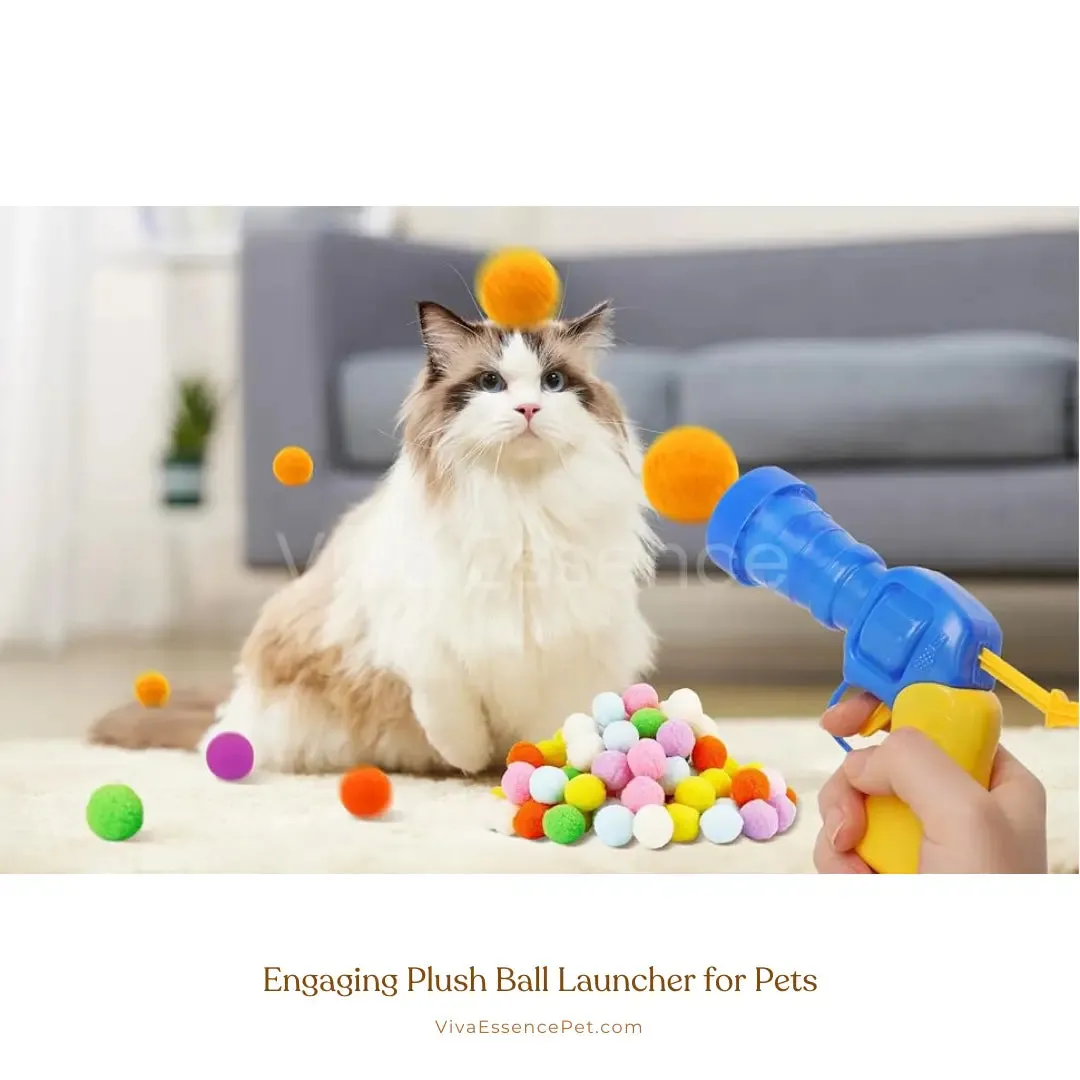 Engaging Plush Ball Launcher for Pets