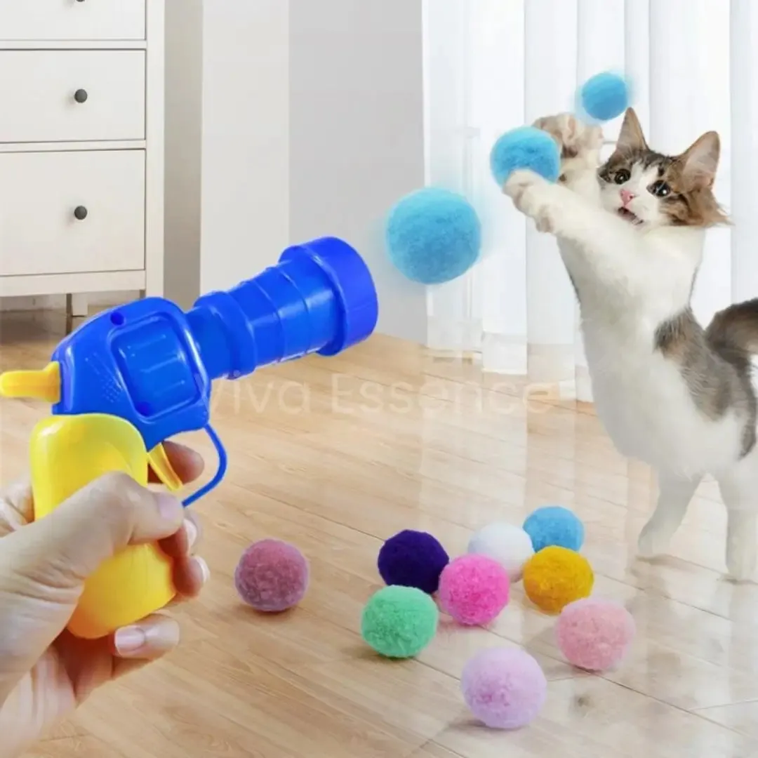 Engaging Plush Ball Launcher for Pets