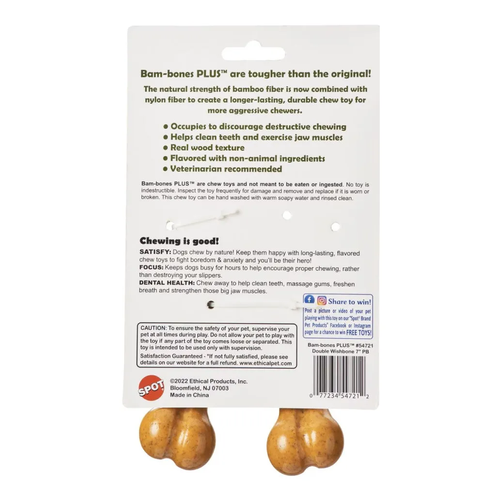 Ethical Bambone Plus Double Wishbone Peanut Butter Toy For Dog (7")