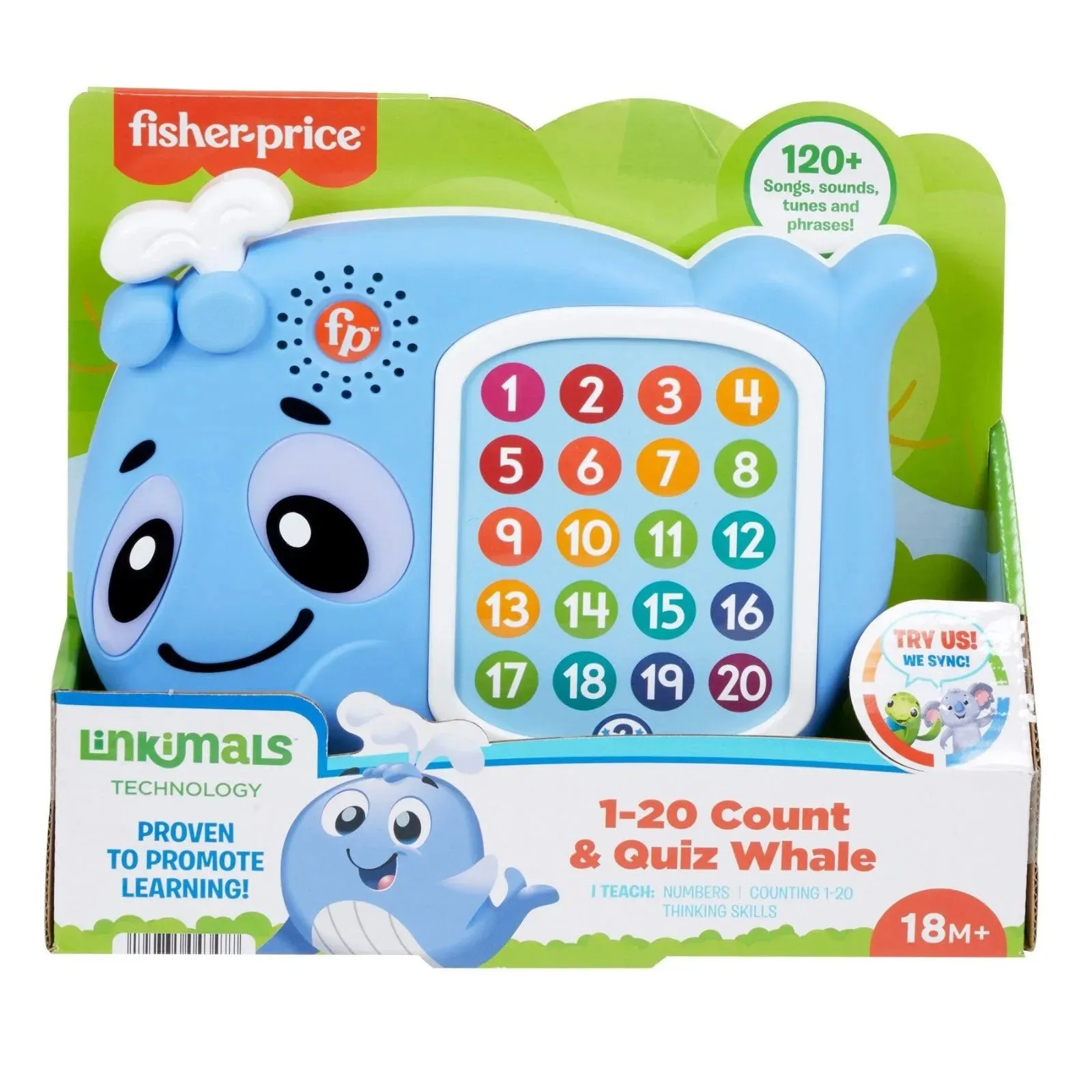 Fisher-Price Linkamals 1-20 Count & Quiz Whale