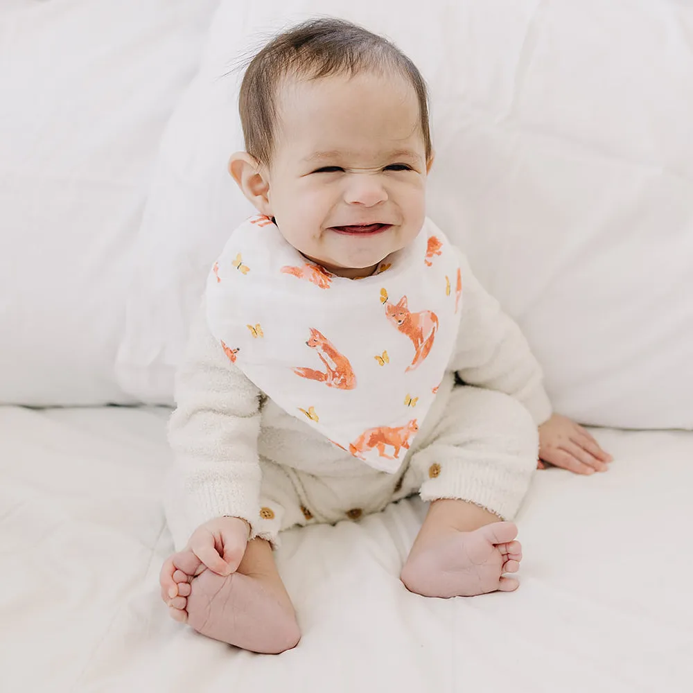 Fox Tales   Prairie Oh So Soft Muslin Bandana Bib Set