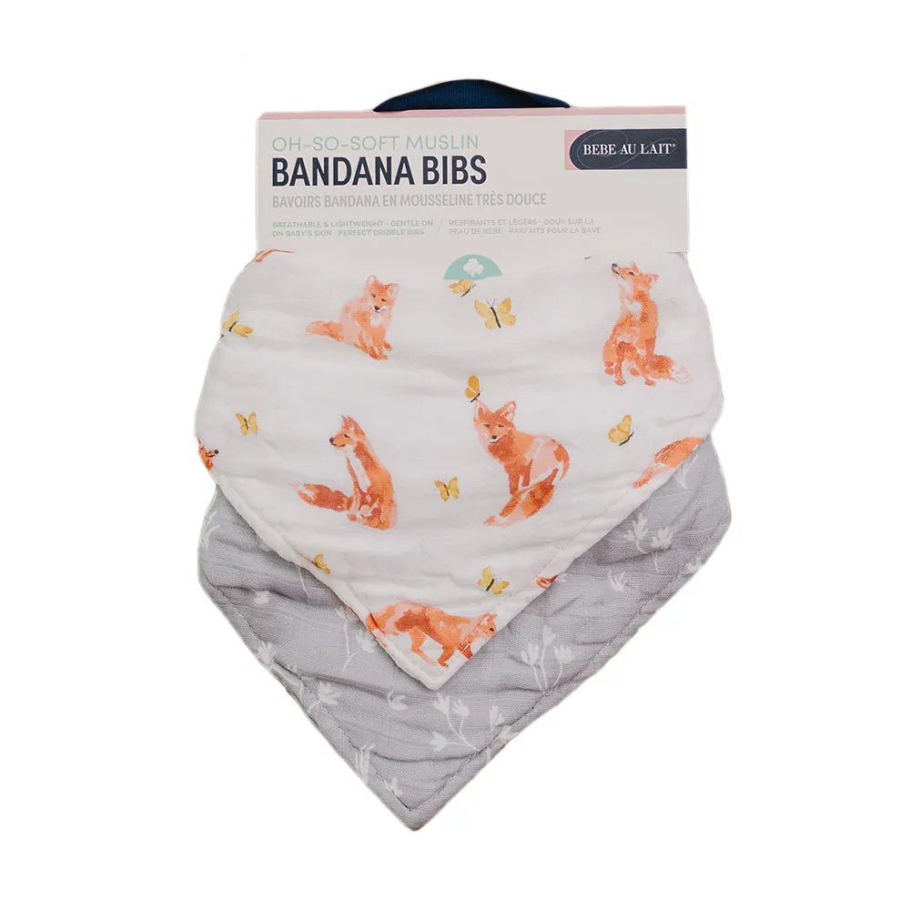 Fox Tales   Prairie Oh So Soft Muslin Bandana Bib Set