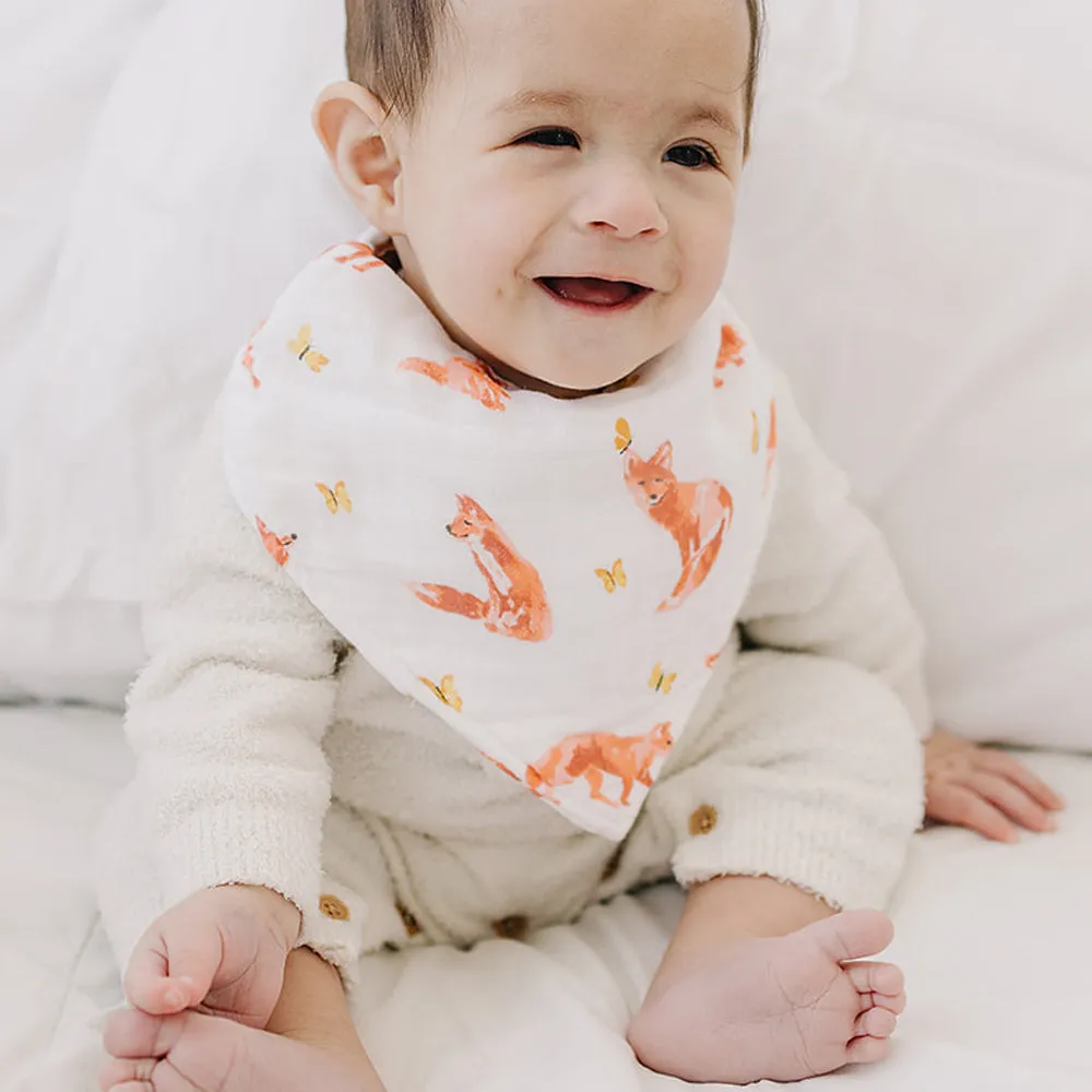 Fox Tales   Prairie Oh So Soft Muslin Bandana Bib Set