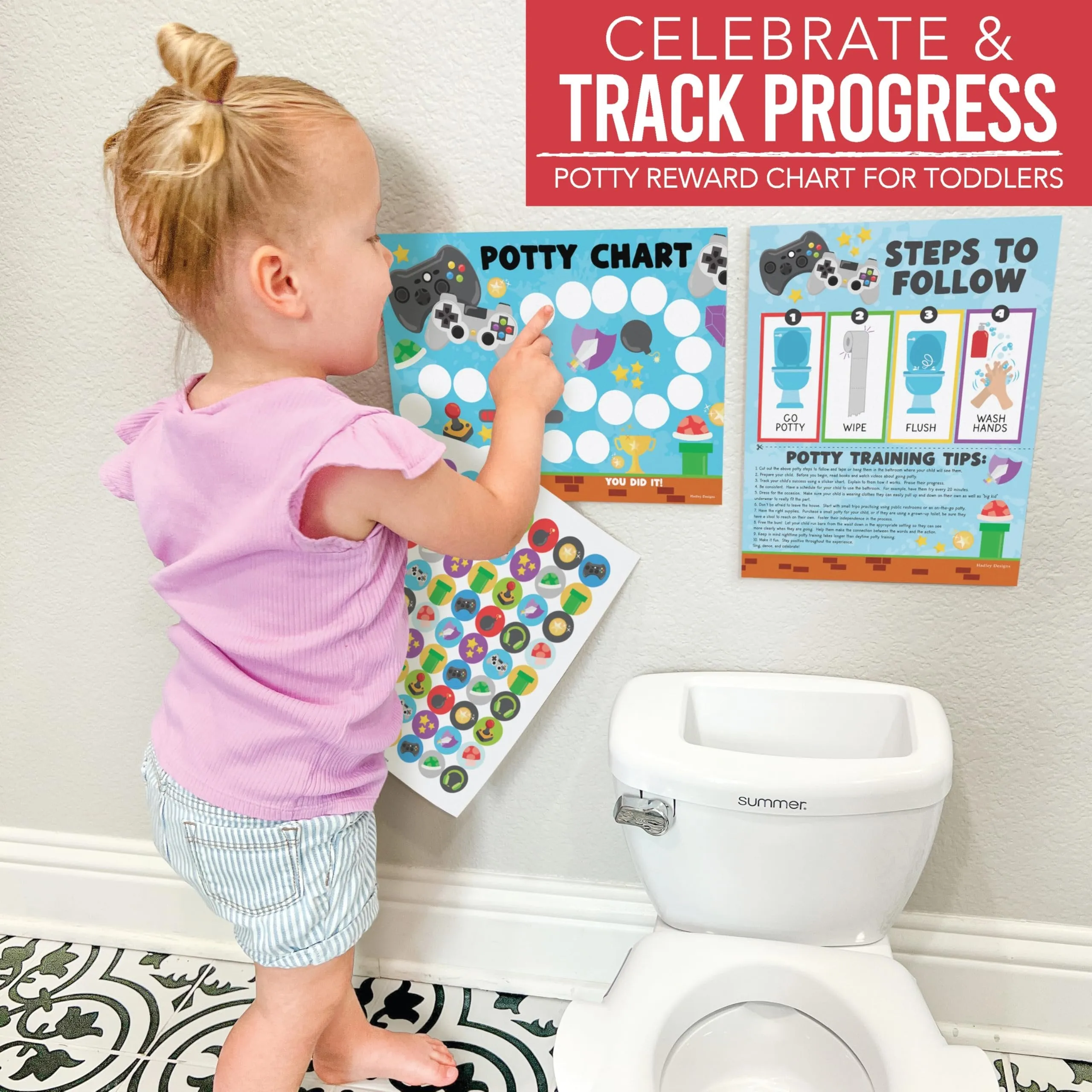 Gaming Potty Training Chart | Sticker Charts | Early Education