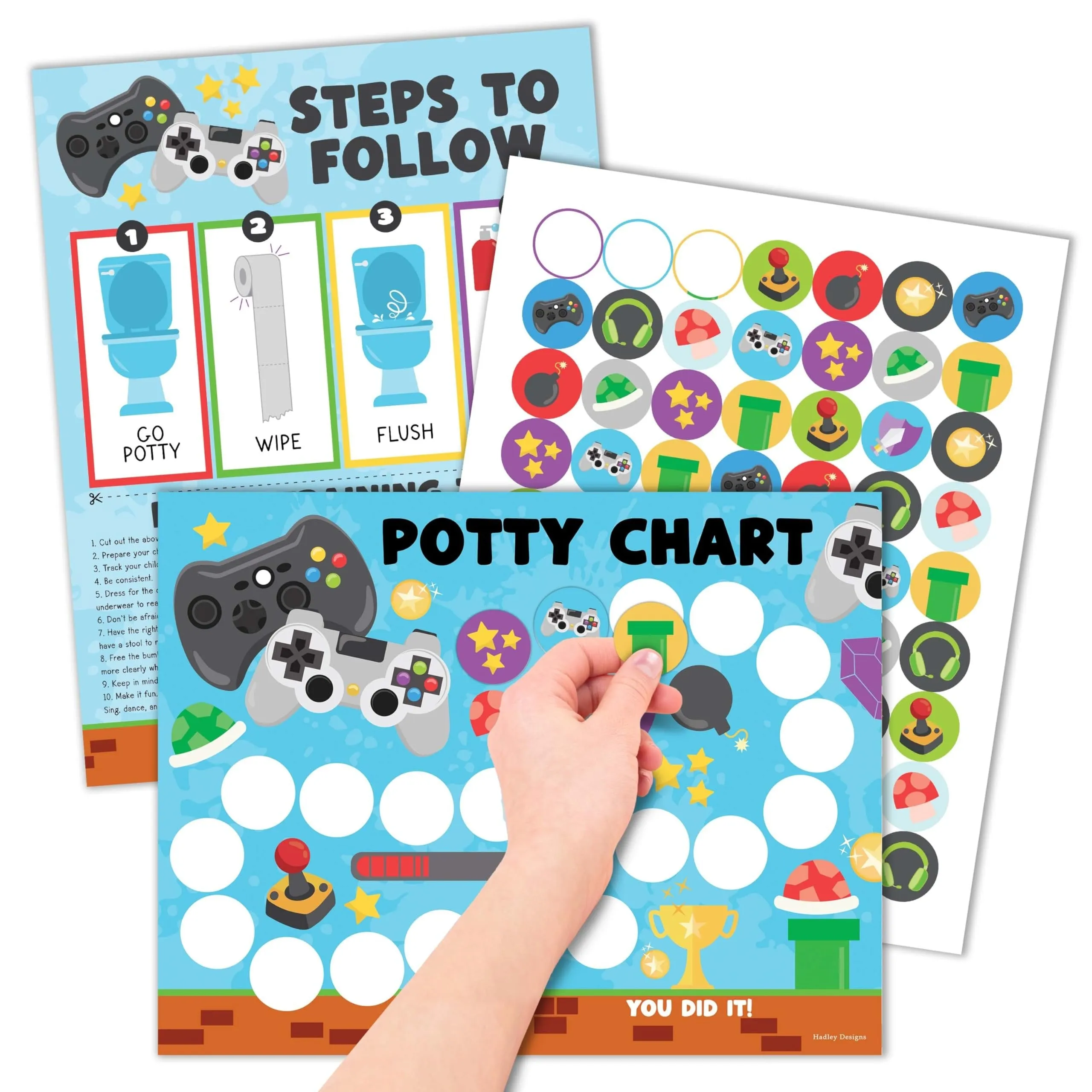 Gaming Potty Training Chart | Sticker Charts | Early Education