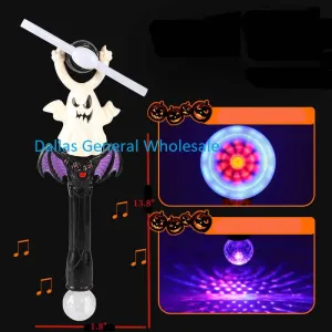 Glow In Dark Lite Up Ghost Windmill Wands Wholesale