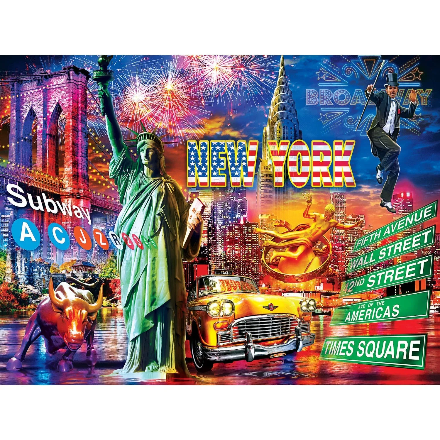 Greetings From New York City - 550 Piece Jigsaw Puzzle