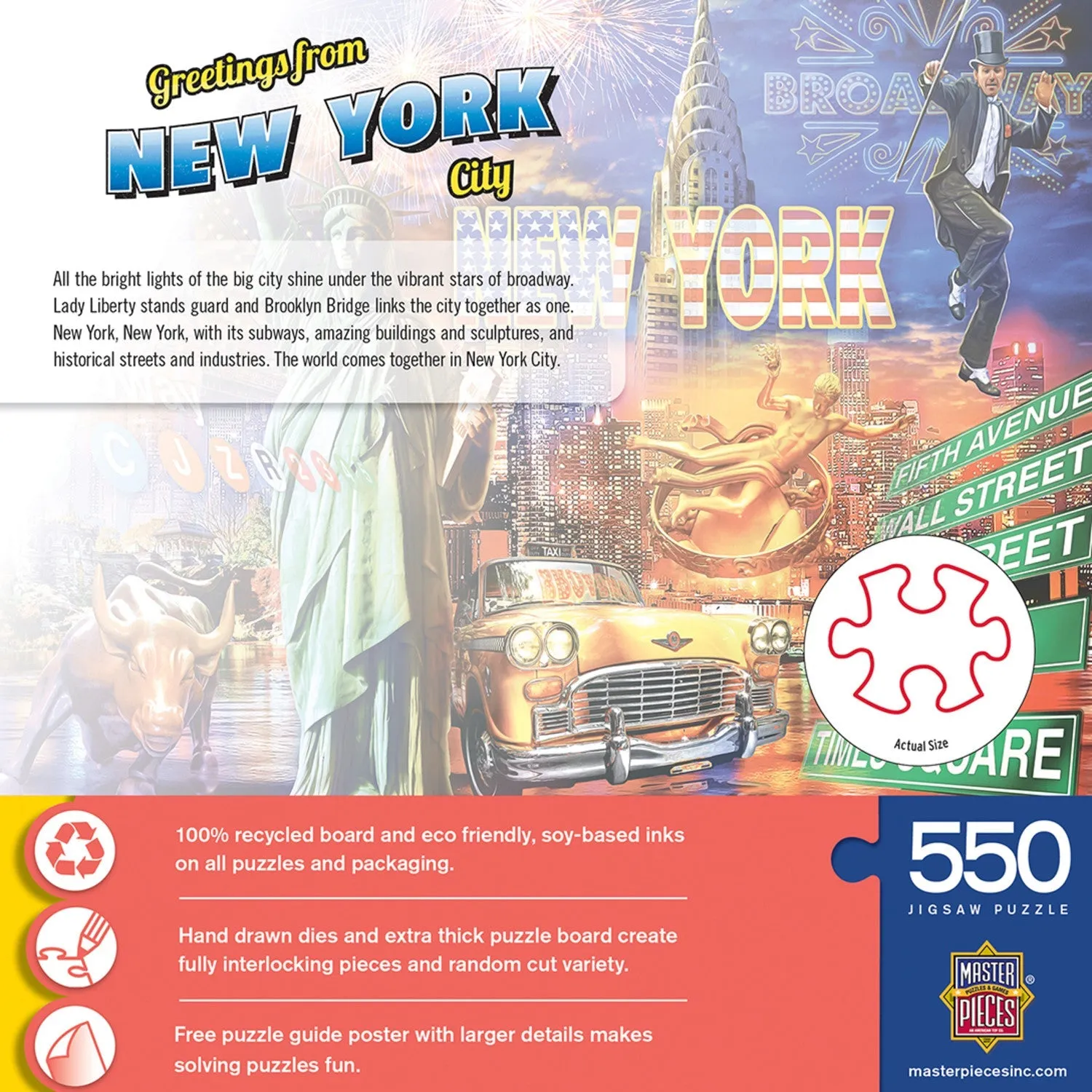 Greetings From New York City - 550 Piece Jigsaw Puzzle