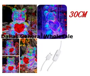 Holographic LED Valentines Bears Wholesale