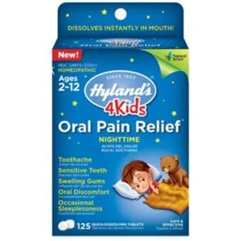 Hyland's 4 Kids Oral Pain Relief Nighttime Tablets