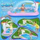 Inflatable Sprinkler Pool,4 in 1 Unicorn Splashing Kiddie Pool 69'' Kids Large Splash Play Mat for Summer Outdoor Garden Family Party Backyard Water Fun Toy Gifts