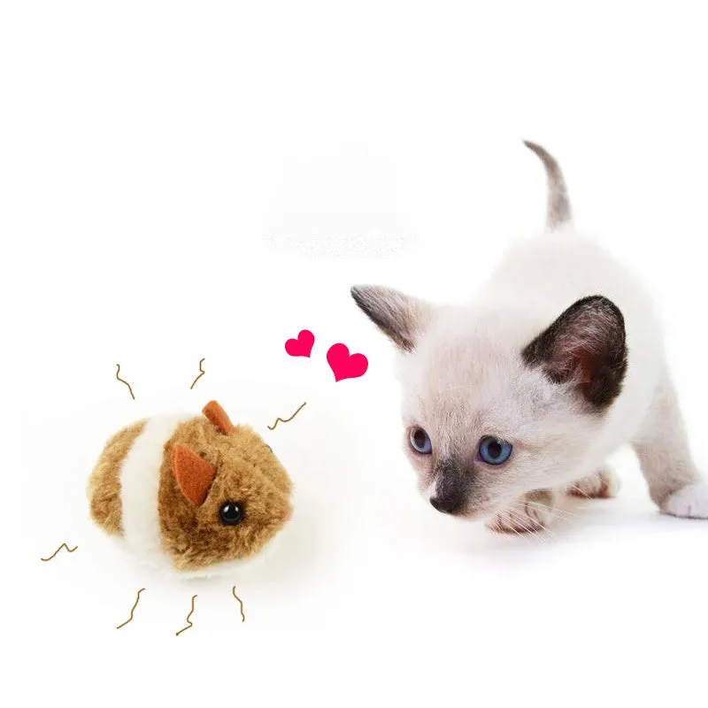 Interactive Plush Mouse Cat Toy