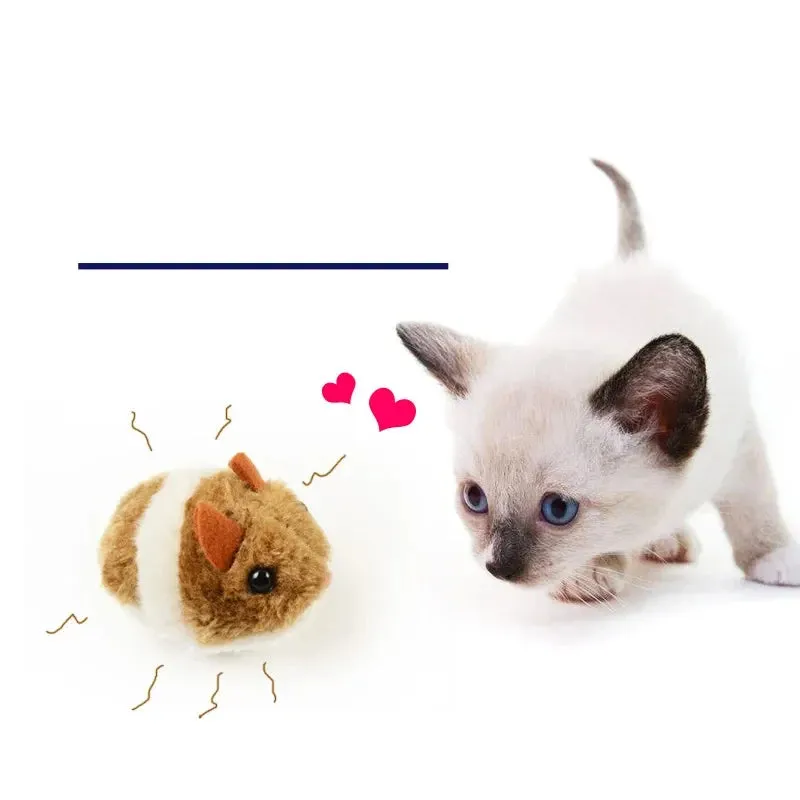 Interactive Plush Mouse Cat Toy