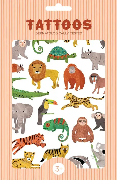 Jungle Animals Temporary Tattoos