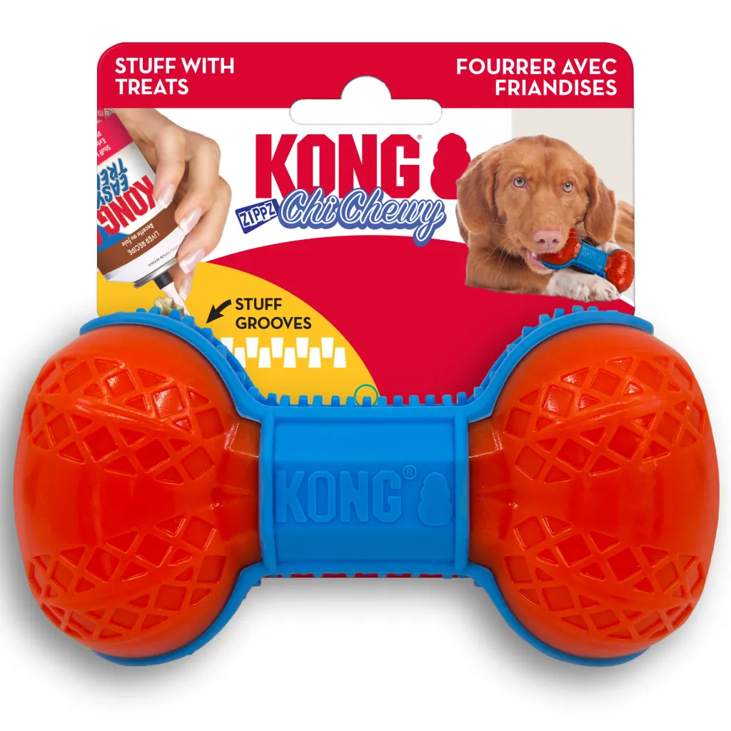 Kong ChiChewy Zippz Bone Toy For Dog (Medium)