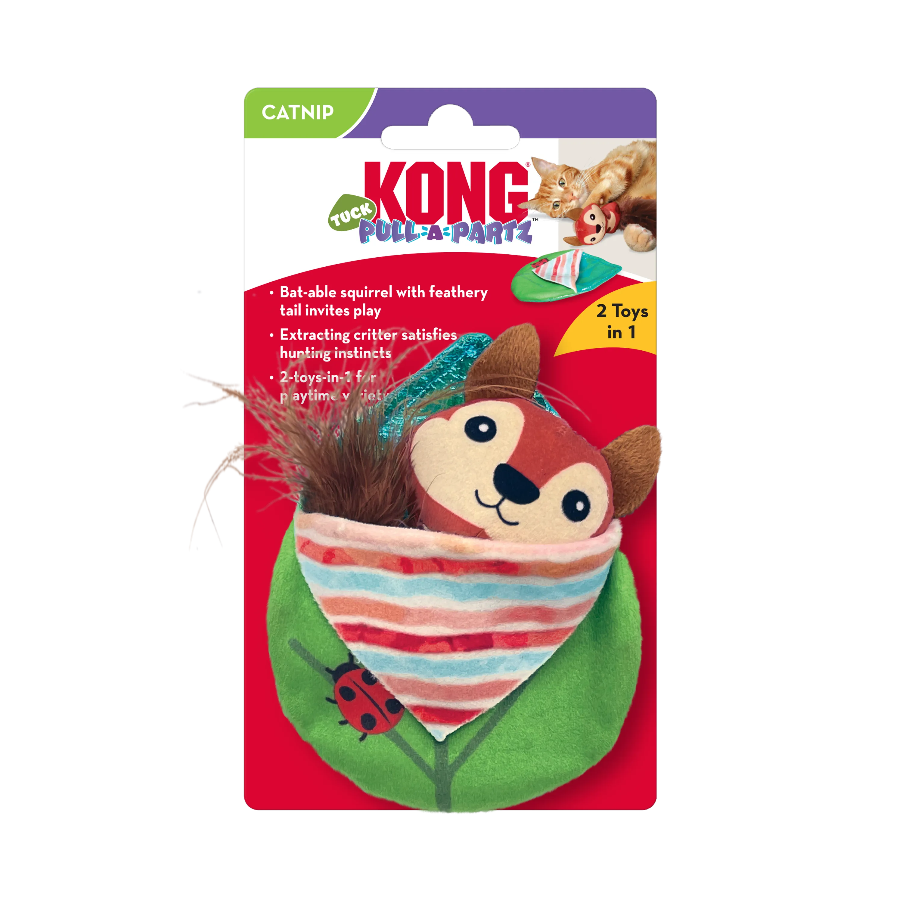 KONG Pull-a-Partz Tuck Catnip Cat Toy