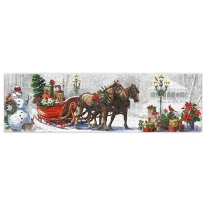 Lang Panoramic Puzzle 750 Pieces 38"X11" Sleigh Bells Ring