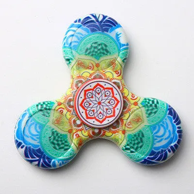 (LONSUN)Kaleidoscope color Creative Fidget Spinner LED ABS Plastic EDC Toys Hand Spinner LED Spinning Top Anti Stress Toys