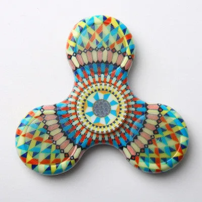 (LONSUN)Kaleidoscope color Creative Fidget Spinner LED ABS Plastic EDC Toys Hand Spinner LED Spinning Top Anti Stress Toys