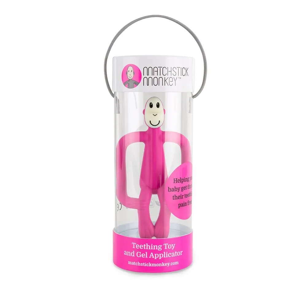 Matchstick Monkey Teething Toy - Pink