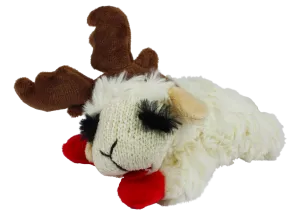 Multipet Lamb Chop with Antlers Plush Dog Toys