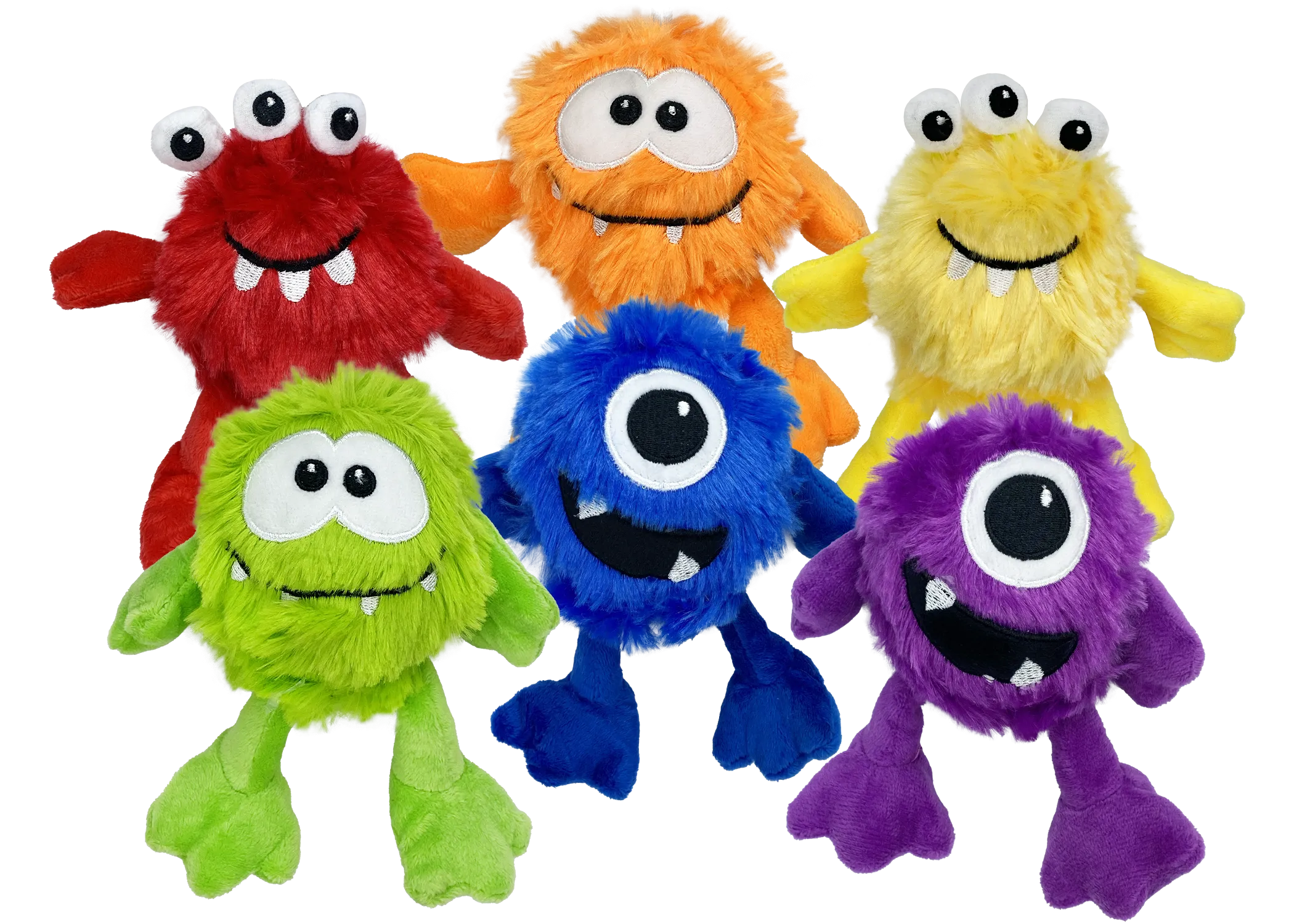 Multipet Plush Monsters Mini 5-Inch, Assorted, Dog Toy