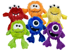 Multipet Plush Monsters Mini 5-Inch, Assorted, Dog Toy