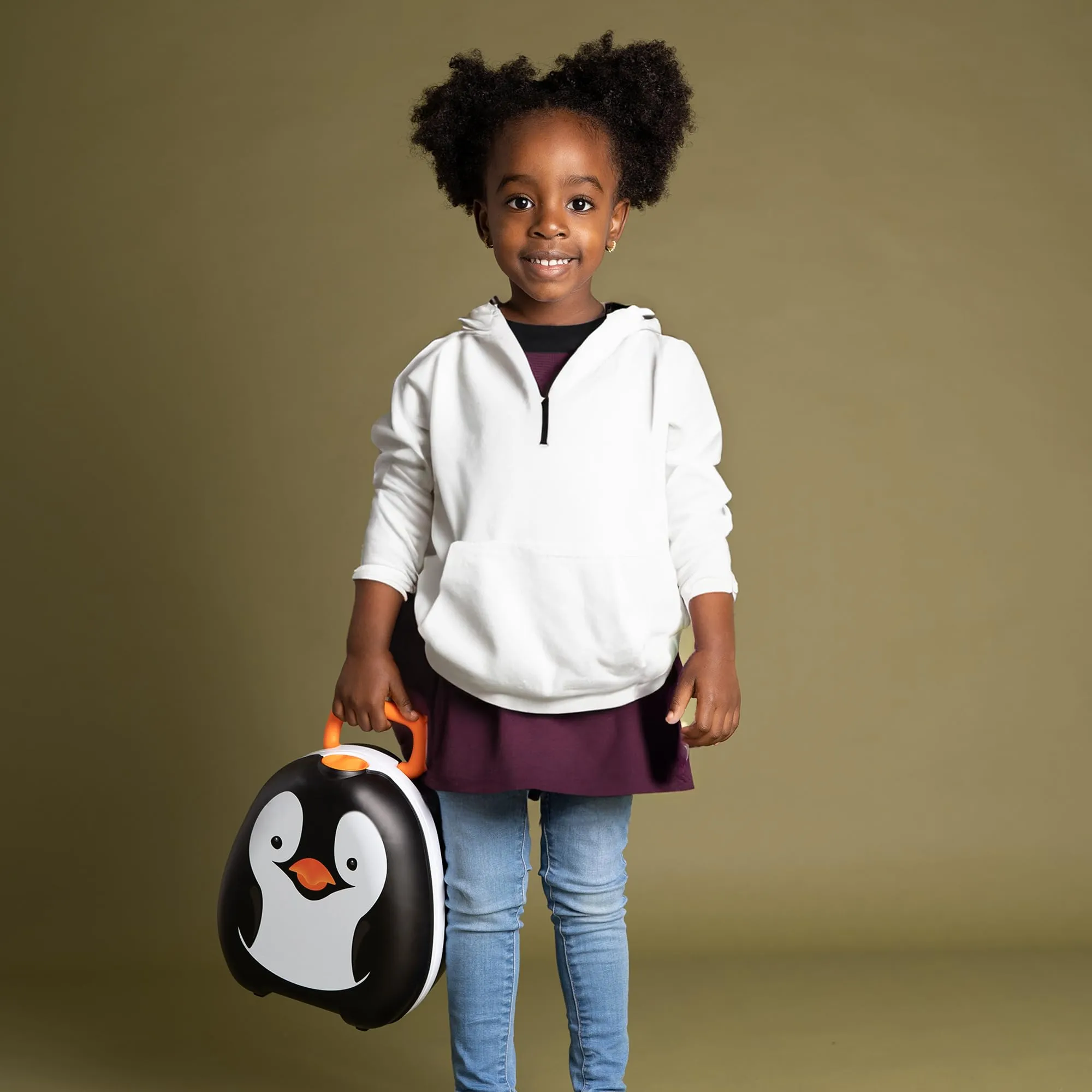 My Carry Potty - Penguin Travel Potty, Award-Winning Portable Toddler Toilet Seat for Kids to Take Everywhere