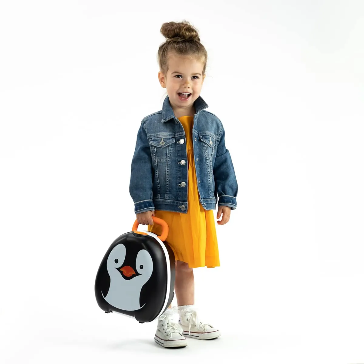 My Carry Potty - Penguin Travel Potty, Award-Winning Portable Toddler Toilet Seat for Kids to Take Everywhere