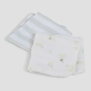 Organic Muslin Face Napkins for Baby | Brown & Beige