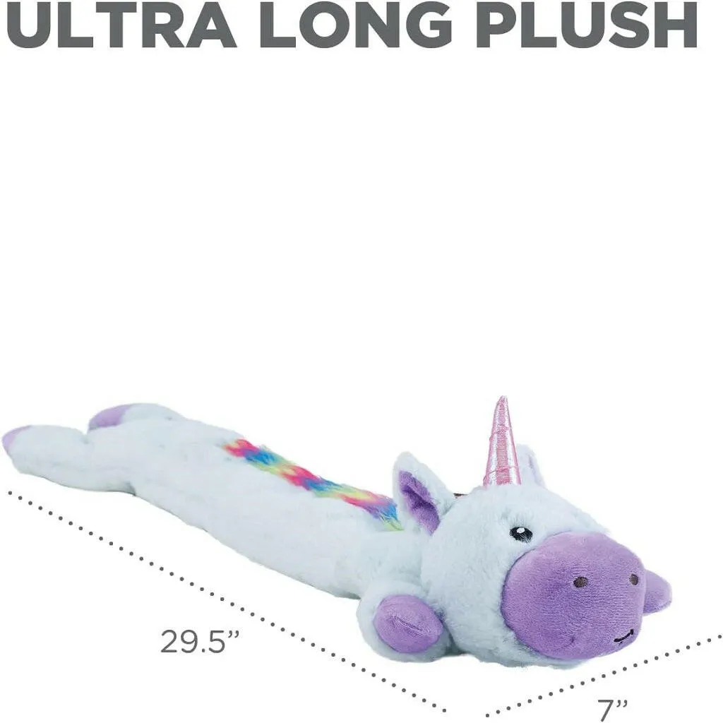 Outward Hound Longidudes Unicorn Plush & Squeaky Tug Toy For Dog