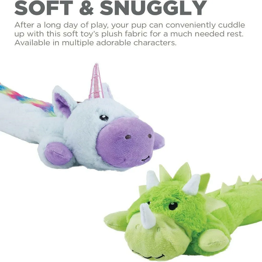 Outward Hound Longidudes Unicorn Plush & Squeaky Tug Toy For Dog