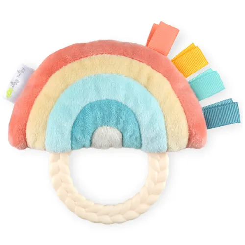 Rainbow Ritzy Rattle Pal Plush Rattle Pal with Teether