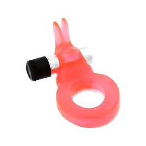 Seven Creations Jelly Red Multispeed Rabbit Vibrating Cock Ring